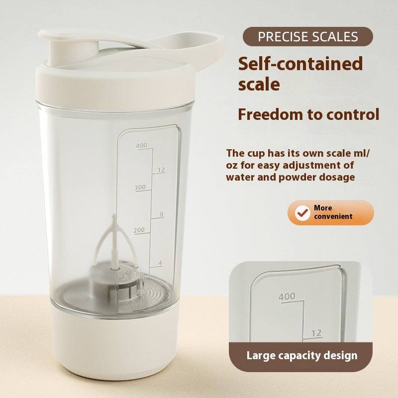 Electric Coffee & Protein Shaker Cup - 14oz, 1200mAh Battery, Automatic-2