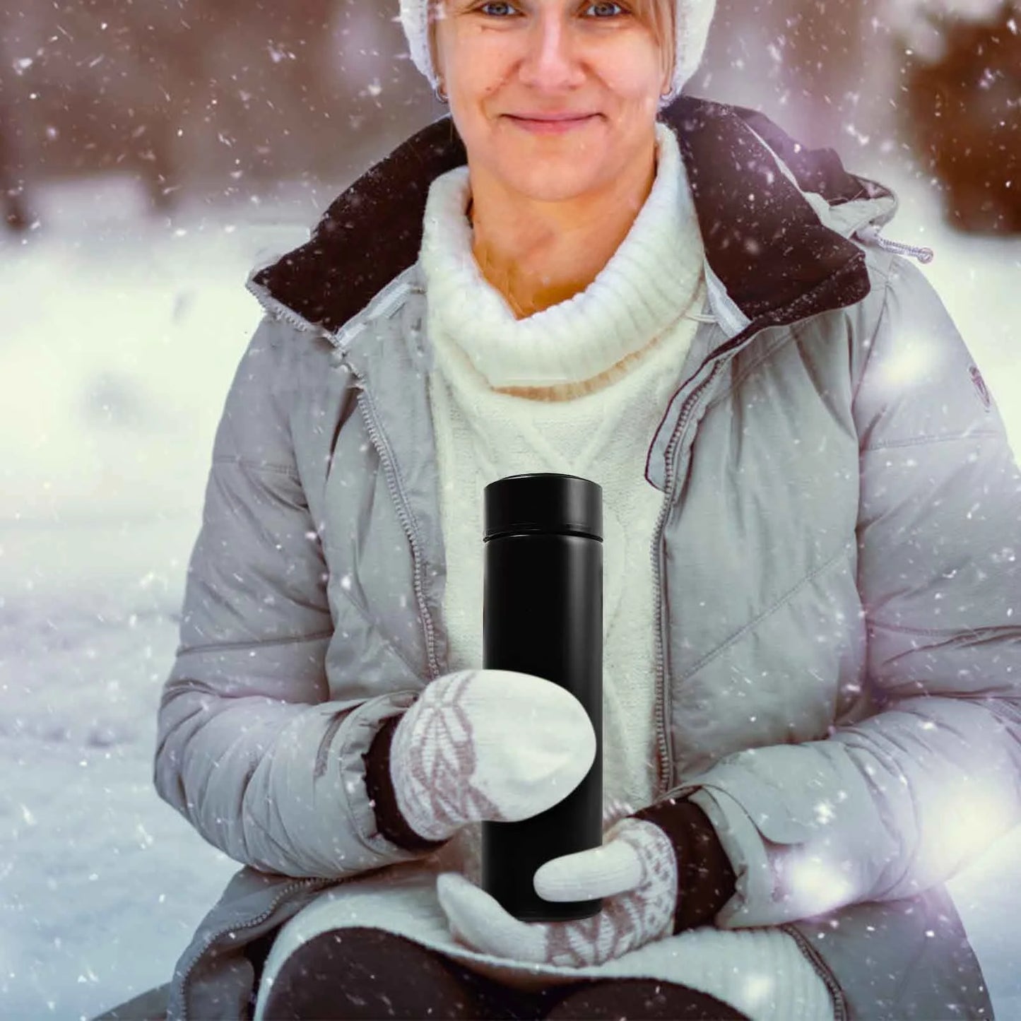 Christmas Clearance!  Coffee Thermos, Coffee Bottle, Tea Infuser Bottle, Smart Sports Water Bottle with LED Temperature Display, Double Wall Vacuum Insulated Water Bottle, Stay Hot for 2