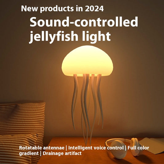 NNEDSZ Hanging Style Jellyfish Shaped Night Light - 1000mAh Rechargeable LED Lamp-0