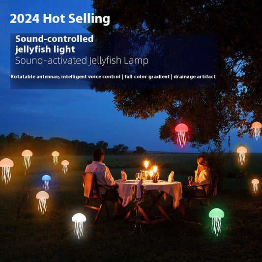 NNEDSZ Hanging Style Jellyfish Shaped Night Light - 1000mAh Rechargeable LED Lamp-1