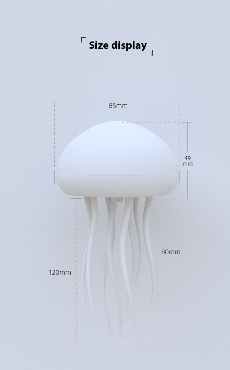 NNEDSZ Hanging Style Jellyfish Shaped Night Light - 1000mAh Rechargeable LED Lamp-3