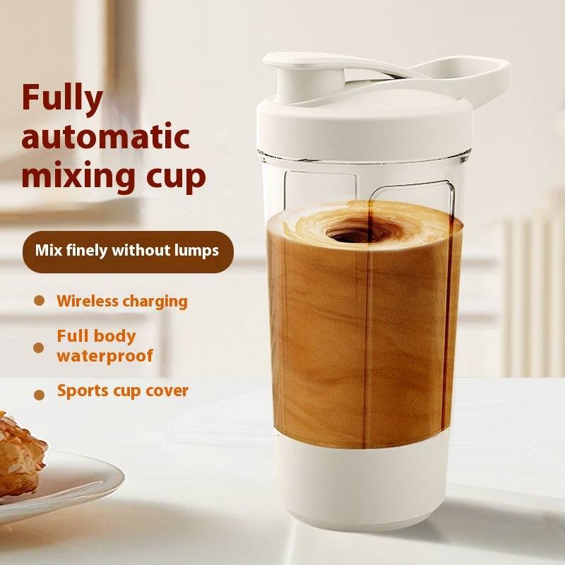 Electric Coffee & Protein Shaker Cup - 14oz, 1200mAh Battery, Automatic-5